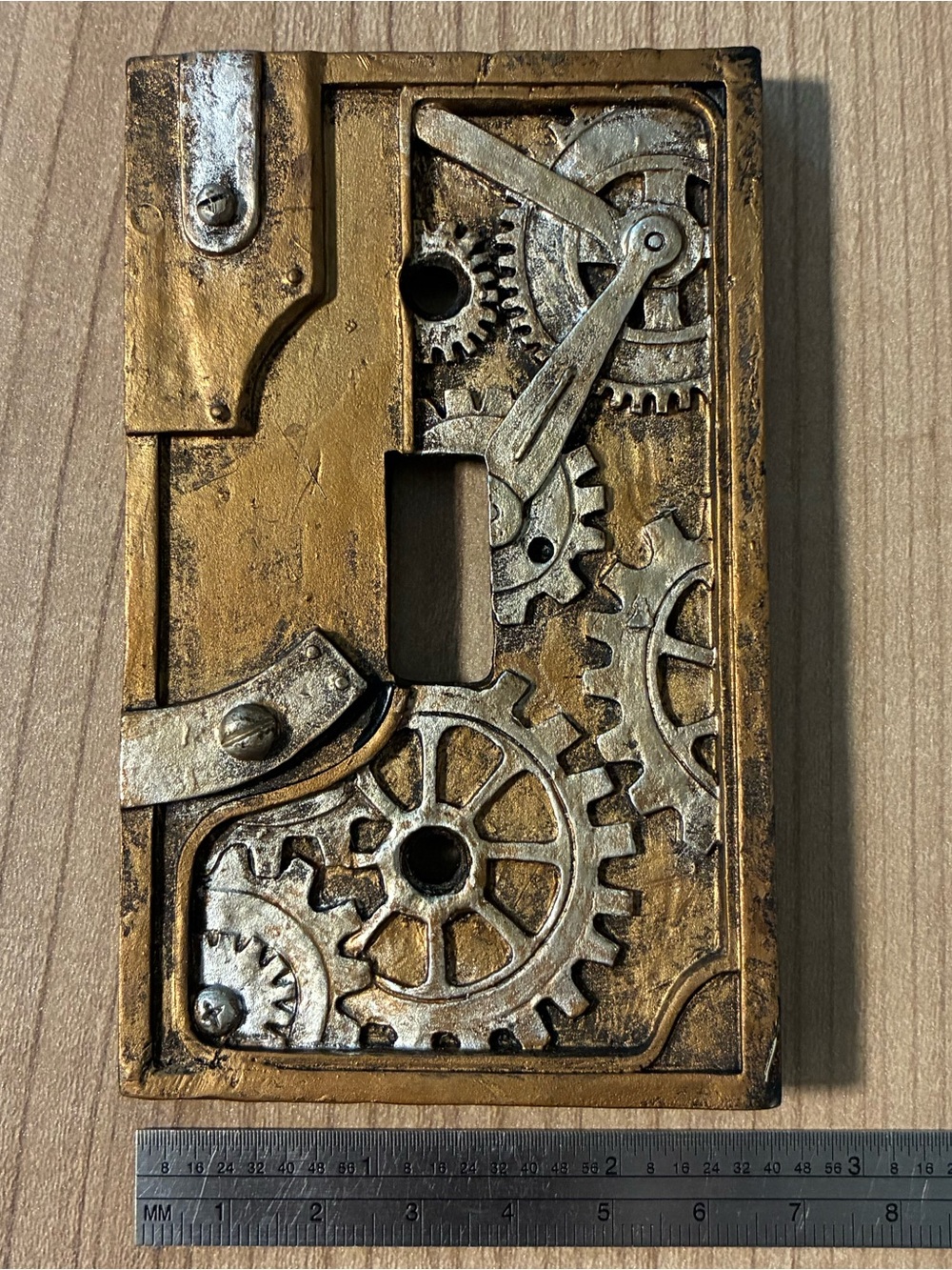 Steampunk Gear Decorative Switch Plate Cover - Gold & Silver